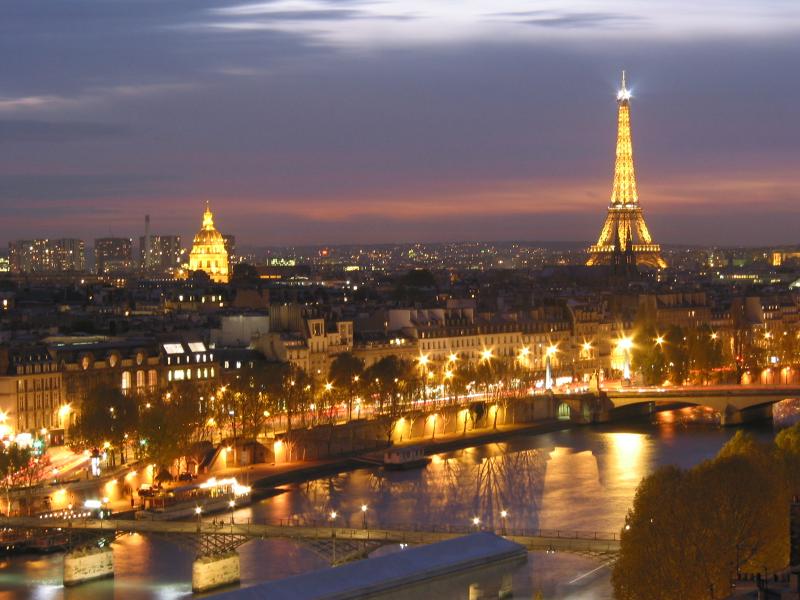 Париж ночью | Paris Night Skyline