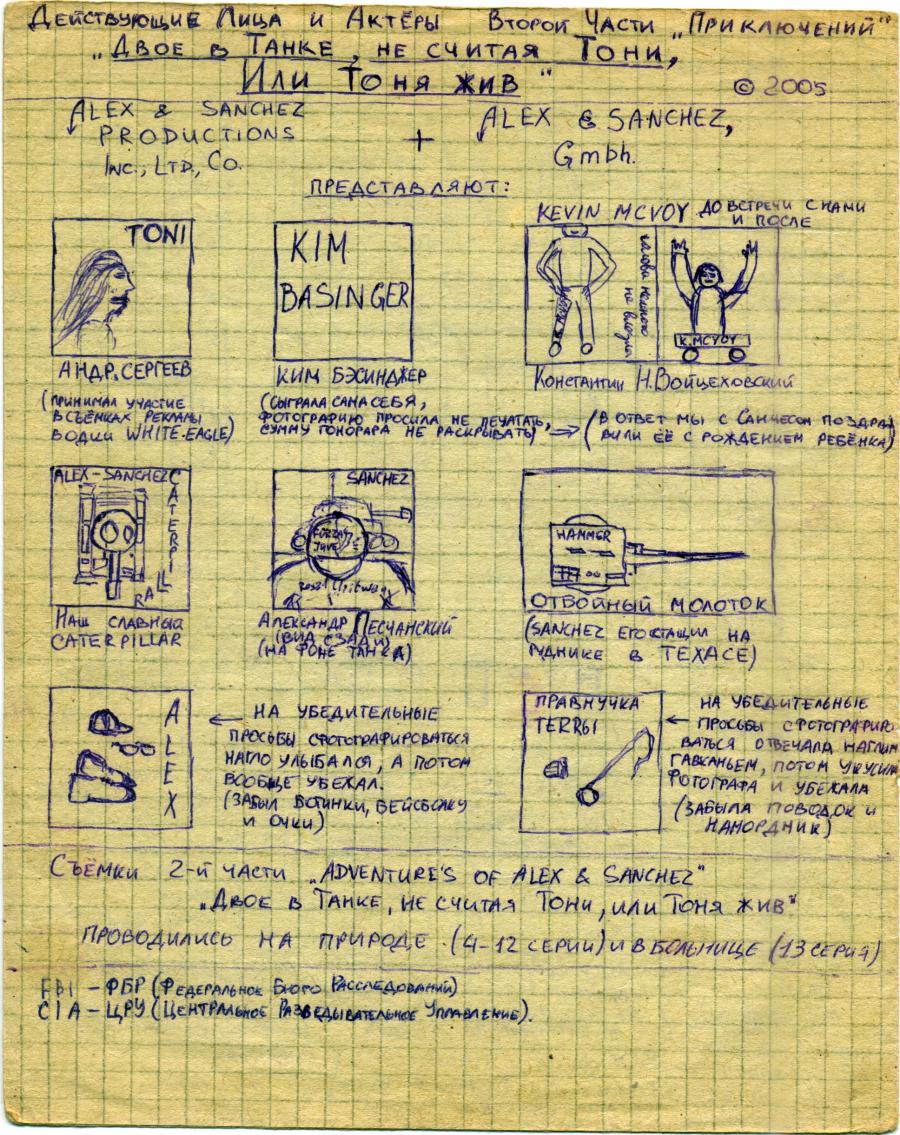 Приключения Алекса и Санчеса. Часть вторая.