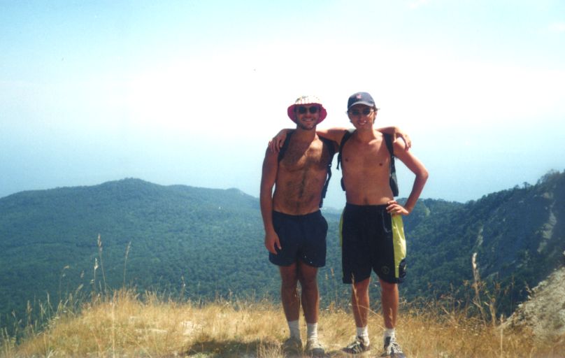 Alex & Vlad. Ay-Petri trip, 3rd August 2001